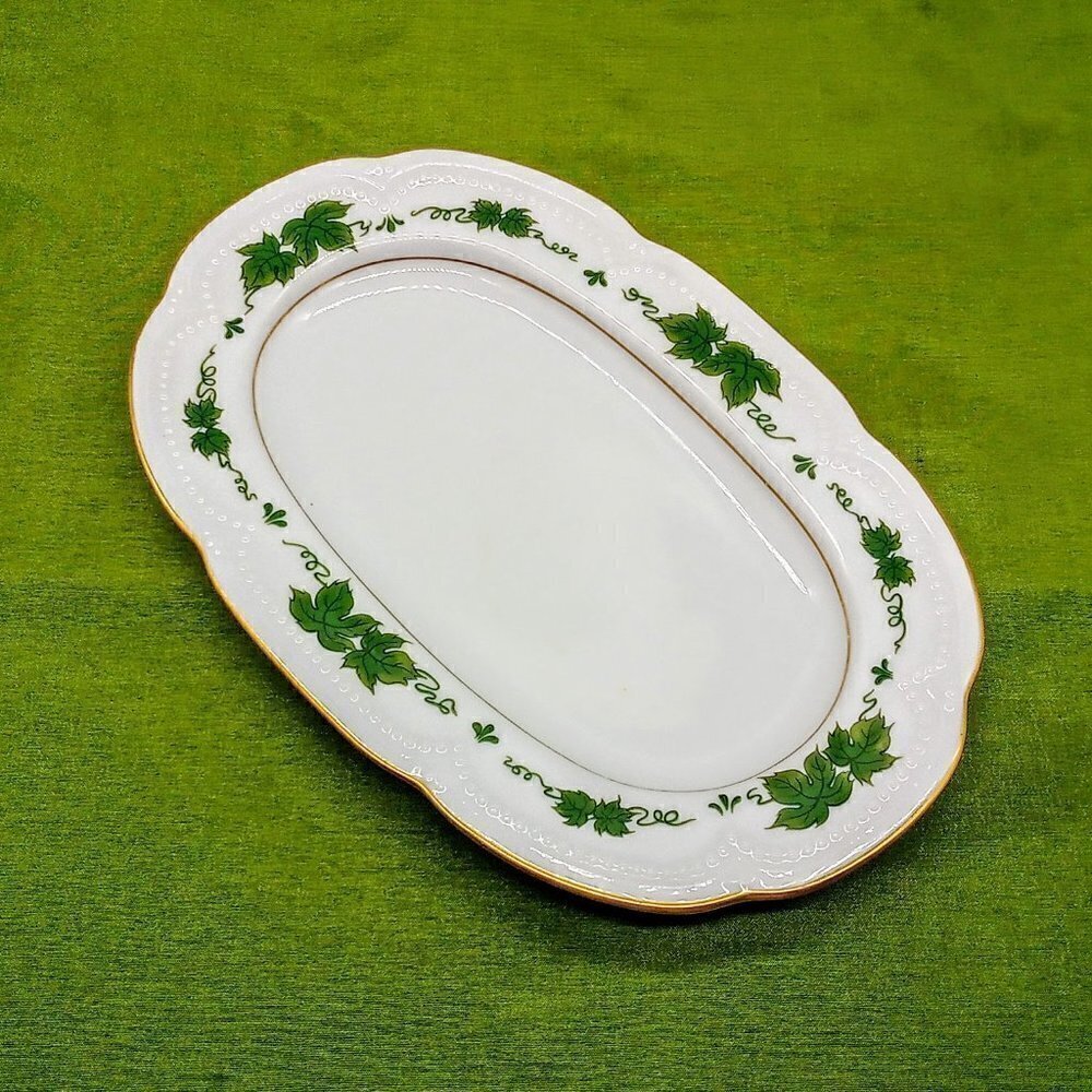 Vintage Graf Von Henneberg Wienlaub Oval Porcelain Relish Dish